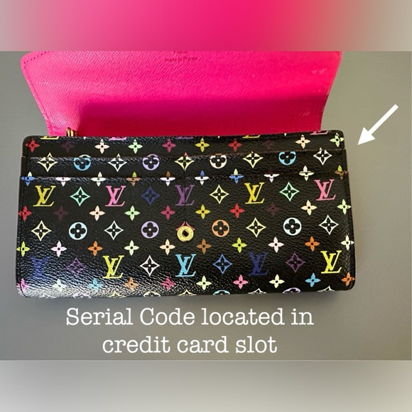 Louis Vuitton Takashi Murakami Sarah Wallet Black Multicolored - Picture 10 of 16